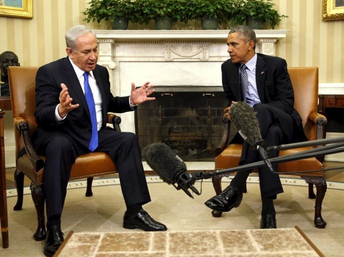 U.S. President Barack Obama meets with Israeli Prime Minister Benjamin Netanyahu in the Oval office of the White House in Washington November 9, 2015. The two leaders meet here today for the first time since the Israeli leader lost his battle against the Iran nuclear deal, with Washington seeking his re-commitment to a two-state solution with the Palestinians. REUTERS/Kevin Lamarque