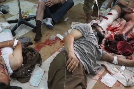 مستشفيات حلب تعج بالمصابين جراء القصف الروسي