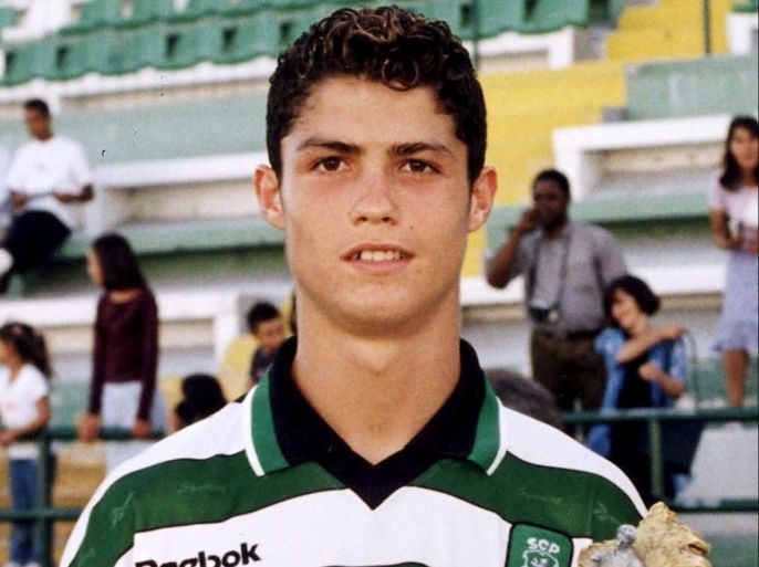 File picture dated 19 Augusto 2001 the portuguese soccer player from Manchester United´s Cristiano Ronaldo. EPA/LUSA