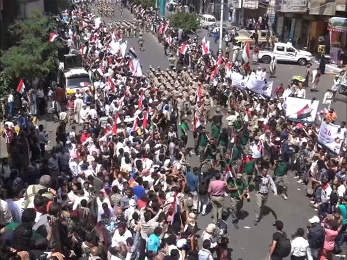 احتفال شعبي في مدنية تعز اليمنية بالذكرى 54 لثورة 26 سبتمر