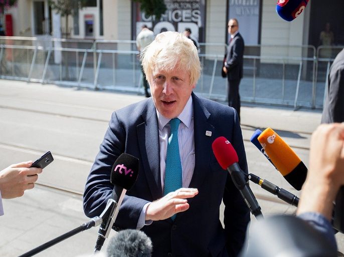British Foreign Secretary Boris Johnson arrives for the Informal Meeting of EU Ministers of Foreign Affairs (Gymnich) in Bratislava, Slovakia, 02 September 2016. The ministers meet to discuss current topics of global foreign and security policy, including the current developments in Turkey and future prospects of EU-Turkish relations.
