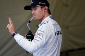 Formula One - Japanese Grand Prix - Suzuka Circuit, Japan - 8/10/16. Mercedes' Nico Rosberg of Germany gestures after the qualifying session. REUTERS/Toru Hanai