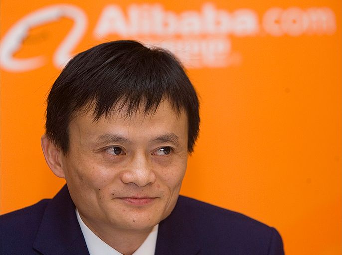 epa01165902 Jack Ma Chairman and Chief Officer of Alibaba Group during a press conference in Hong Kong, 06 November 2007. Alibaba.com Ltd more than doubled on its first day of trading in Hong Kong to become Asia's second largest Interenet company after Yahoo Japan . EPA/PAUL HILTON