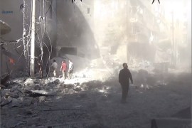 من الغارات التي استهدفت أحياء مدينة حلب
