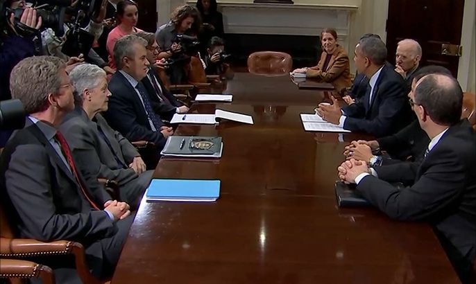 أوباما يعقد اجتماعا مع مساعديه للأمن القومي