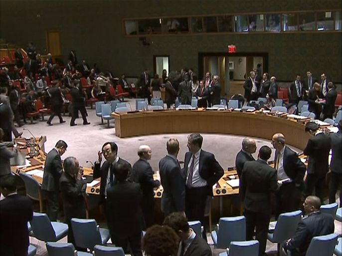 تصويت مجلس الأمن على مشروع قرارٍ فرنسي وآخرَ روسي بشأن الأزمة السورية