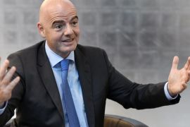 FIFA President Gianni Infantino speaks during an interview on the occasion of the 'World Summit on Ethics and Leadership in Sports' at the the headquarters of the FIFA, in Zurich, Switzerland, 16 September 2016.