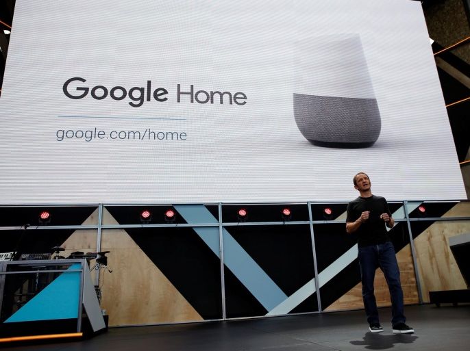 Mario Queiroz, vice president of product management at Google, introduces Google Home during the Google I/O 2016 developers conference in Mountain View, California, U.S. May 18, 2016. REUTERS/Stephen Lam