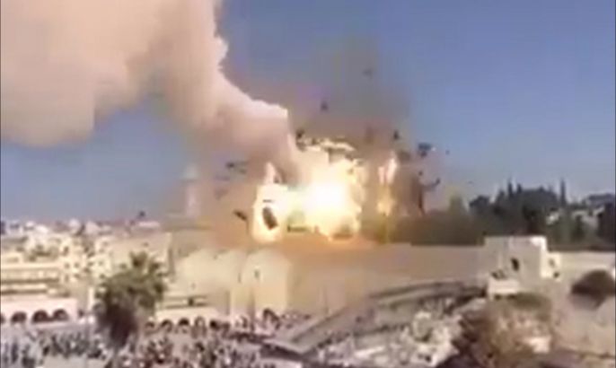 فيديو يحاكي تدمير قبة الصخرة في المسجد الأقصى