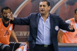 Paraguay head coach Ramon Diaz reacts during the international friendly match between Mexico and Paraguay at the Georgia Dome in Atlanta, Georgia USA, 28 May 2016.