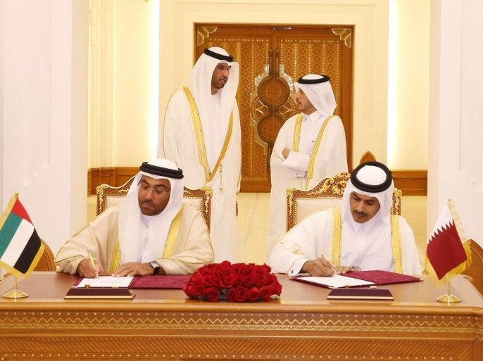 توقيع اتفاقية لإمداد الإمارات بكميات إضافية من الغاز القطري في 5 أكتوبر 2016