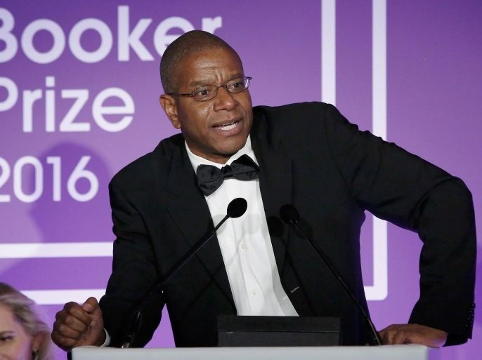 Winner of the 2016 Man Booker Prize for his novel 'The Sellout', Paul Beatty speaks on stage at the 2016 Man Booker Prize at The Guildhall on October 25, 2016 in London, England. REUTERS/John Phillips/Pool