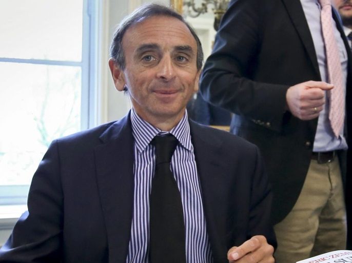 French writer and journalist Eric Zemmour attends an autograph signing session at the 'Cercle de Lorraine' business club in Brussels, Belgium, 06 January 2015, to present his new book 'Le suicide francais' (lit.: The French suicide). Another book presentation in a librabry in Brussels had to be canceled after left organizations announced protests against the visit of the polemist.