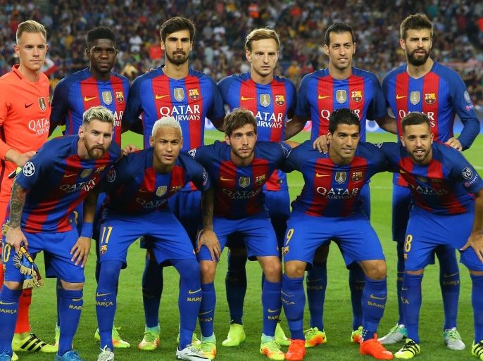 Football Soccer - FC Barcelona v Celtic - UEFA Champions League Group Stage - Group C - The Nou Camp, Barcelona, Spain - 13/9/16 Barcelona team group before the match Reuters / Paul Hanna Livepic EDITORIAL USE ONLY.
