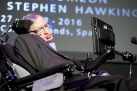 British physicist Stephen Hawking gives a speech about his the documentary 'A Brief History of Mine' at the 3rd Starmus Festival held in Arona, Tenerife, Canary Islands, Spain, 29 June 2016. The Starmus Festival 2016 will be the venue for experts from astronomy, art and music, from 27 June to 02 July, with the aim of making universal science and art accesible to the public. This edition is devoted to Hawking, considered one of the greatest scientists of all time.