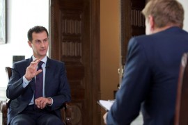 Syria's President Bashar al-Assad speaks during an interview with Denmark's TV 2, in this handout picture provided by SANA on October 6, 2016. SANA/Handout via REUTERS ATTENTION EDITORS - THIS PICTURE WAS PROVIDED BY A THIRD PARTY. REUTERS IS UNABLE TO INDEPENDENTLY VERIFY THE AUTHENTICITY, CONTENT, LOCATION OR DATE OF THIS IMAGE. FOR EDITORIAL USE ONLY.