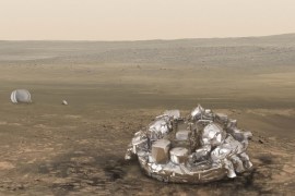 An illustration released by the European Space Agency (ESA) shows the Schiaparelli EDM lander. A European space lander reached Mars on October 19, 2016 in what scientists hope will mark a major milestone in exploration of the Red Planet, but whether it touched down on the surface in good working condition was far from certain. ESA/ATG medialab/Handout via REUTERS FOR EDITORIAL USE ONLY. NO RESALES. NO ARCHIVES