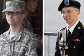 A combination photo shows U.S. soldier Chelsea Manning, who was born male Bradley Manning but identifies as a woman, imprisoned for handing over classified files to pro-transparency site WikiLeaks, being escorted by military police at Fort Meade, Maryland, U.S. on December 21, 2011 (L) and on June 6, 2012 (R) respectively. U.S. soldier Chelsea Manning, imprisoned for passing classified files to WikiLeaks, now stands accused of misconduct stemming from her suicide attemp