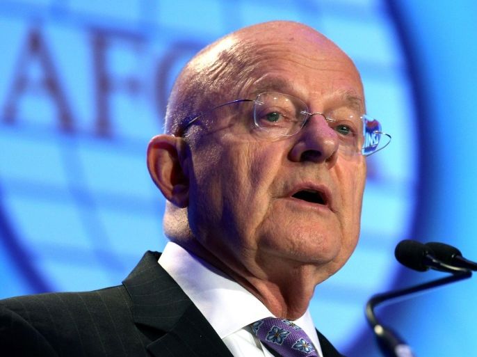 U.S. Director of National Intelligence James Clapper addresses the third annual Intelligence and National Security Summit in Washington September 7, 2016. REUTERS/Kevin Lamarque/File Photo