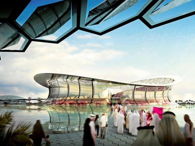 (FILE) A handout image made available by the Qatar 2022 FIFA World Cup Bid Committee on 06 December 2010, of a general view of the proposed new Lusail Iconic Stadium in Lusail City, Qatar, venue of the FIFA 2022 World Cup soccer tournament. The FIFA 2022 World Cup in Qatar should be held in November and December, a FIFA task force has recommended on 24 February 2015. The new Lusail Iconic Stadium, with a capacity of 86,250, will host the opening and final matches of the FIFA 2022 World Cup. EPA/QATAR 2022 WORLD CUP BID *** Local Caption *** 02483079