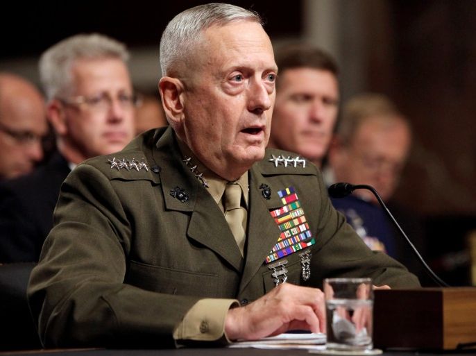 General James Mattis testifies before the Senate Armed Services Committee hearing on Capitol Hill in Washington, U.S., July 27, 2010. REUTERS/Yuri Gripas/File Photo