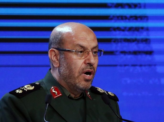 Iranian Defence Minister Hossein Dehghan speaks during the 5th Moscow Conference on International Security (MCIS) in Moscow, Russia 27 April 2016. The organisers stated that fighting terrorism will be the main topic of the 5th Moscow Conference on International Security which is taking place in the Russian capital on 27-28, April 2016.