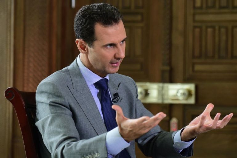 Syria's President Bashar al-Assad speaks during an interview with Russian tabloid Komsomolskaya Pravda, in this handout picture provided by SANA on October 14, 2016. SANA/Handout via REUTERS ATTENTION EDITORS - THIS PICTURE WAS PROVIDED BY A THIRD PARTY. REUTERS IS UNABLE TO INDEPENDENTLY VERIFY THE AUTHENTICITY, CONTENT, LOCATION OR DATE OF THIS IMAGE. FOR EDITORIAL USE ONLY.