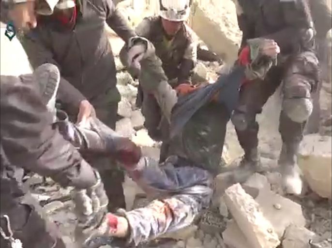صور مؤلمة لضحايا القصف على حلب