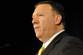 (FILE) A file picture dated 25 February 2011 shows US Congressman Mike Pompeo during a press conference at the Boeing Defense, Space and Security Facility in Wichita, Kansas, USA. According to media reports on 18 November 2016 citing anonymous transition officials, Pompeo has been offered the post as CIA director by president-elect Donald Trump. EPA/LARRY W. SMITH *** Local Caption *** 02602107
