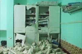 القصف الروسي يدمر مشفى بمدينة بنش السورية