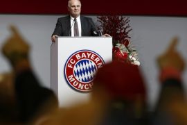 Bayern Munich's new elected President Uli Hoeness is pictured during the annual general meeting of the German Bundesliga first division soccer club in Munich, Germany, November 25, 2016. REUTERS/Michaela Rehle