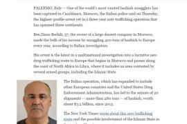 صورة نشرتها صحيفة نيويورك تايمز لمهرب الحشيش المغربي بن زيان برحيلي