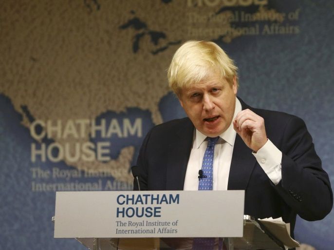 Britain's Foreign Secretary Boris Johnson delivers a speech at Chatham House in London, Britain December 2, 2016. REUTERS/Gareth Fuller/Pool