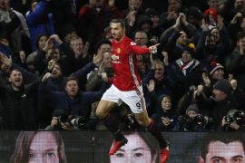 Britain Soccer Football - Manchester United v Sunderland - Premier League - Old Trafford - 26/12/16 Manchester United's Zlatan Ibrahimovic celebrates scoring their second goal Action Images via Reuters / Lee Smith Livepic EDITORIAL USE ONLY. No use with unauthorized audio, video, data, fixture lists, club/league logos or "live" services. Online in-match use limited to 45 images, no video emulation. No use in betting, games or single club/league/player publications. Please contact your account representative for further details.