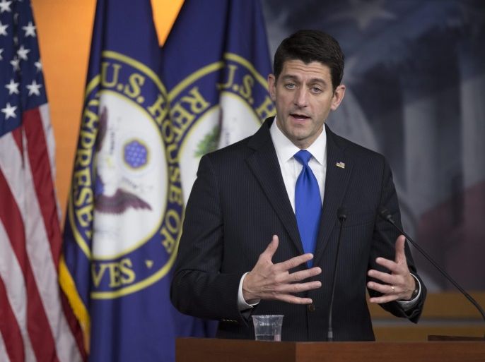 Speaker of the House Paul Ryan responds to a question from the news media during a press conference in the US Capitol in Washington, DC, USA, 17 November 2016. Speaker Ryan responded to questions on his meeting with Vice President elect Mike Pence and the legislative agenda for the incoming administration.