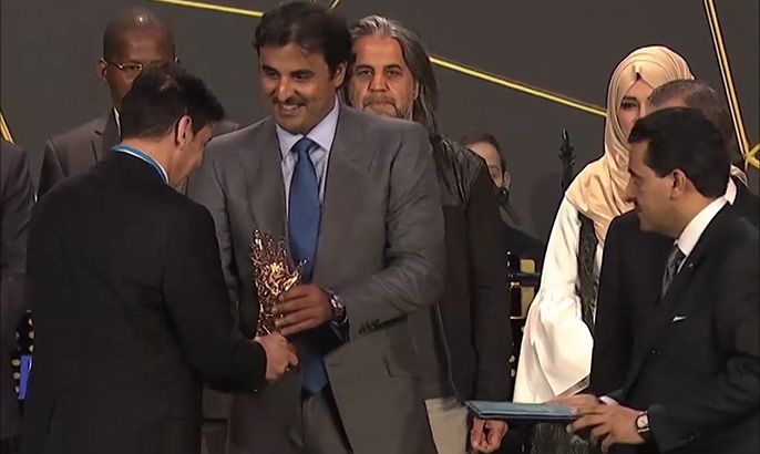 تسليم جائزة أمير قطر الشيخ تميم بن حمد آل ثاني للتميز في مكافحة الفساد بالعاصمة النمساوية فيينا