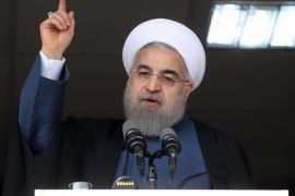 A handout picture made available by the presidential official website shows Iranian President Hassan Rouhani speaking to the crowd in the city of Alborz, Iran, 16 November 2016. Media reports state Rouhani said his country will remain committed to the terms of the nuclear accord with the international community even after electing Donald Trump in the US. EPA/PRESIDENTIAL OFFICIAL WEBSITE/HANDOUT EPA/PRESIDENTIAL OFFICIAL WEBSITE/HANDOUT