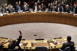 The United Nations Security Council votes to pass a resolution condemning Israeli settlement construction as Samantha Power (C-top), the United States' Permanent Representative to the United Nations, abstains at United Nations headquarters in New York, New York, USA, 23 December 2016. The resolution passed as a result of a vote to abstain, and not a veto, from the United States.