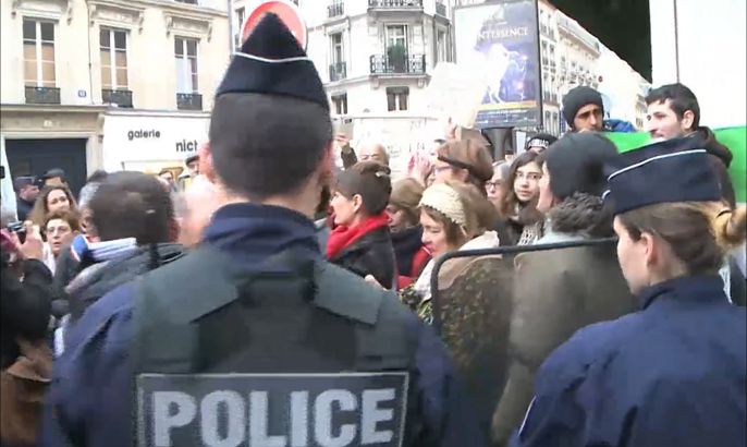 مظاهرات في باريس تضامنا مع حلب