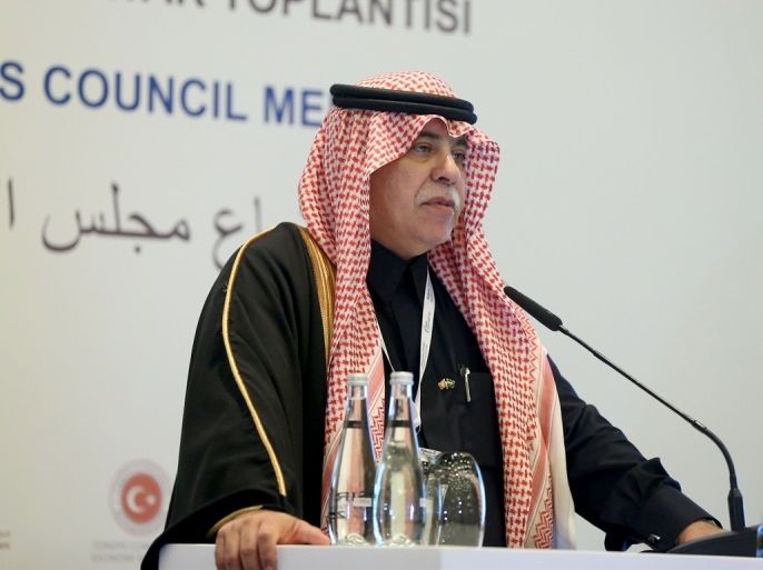 وزير التجارة والاستثمار السعودي ماجد القصبي في اجتماع مجلس الأعمال التركي السعودي باسطنبول