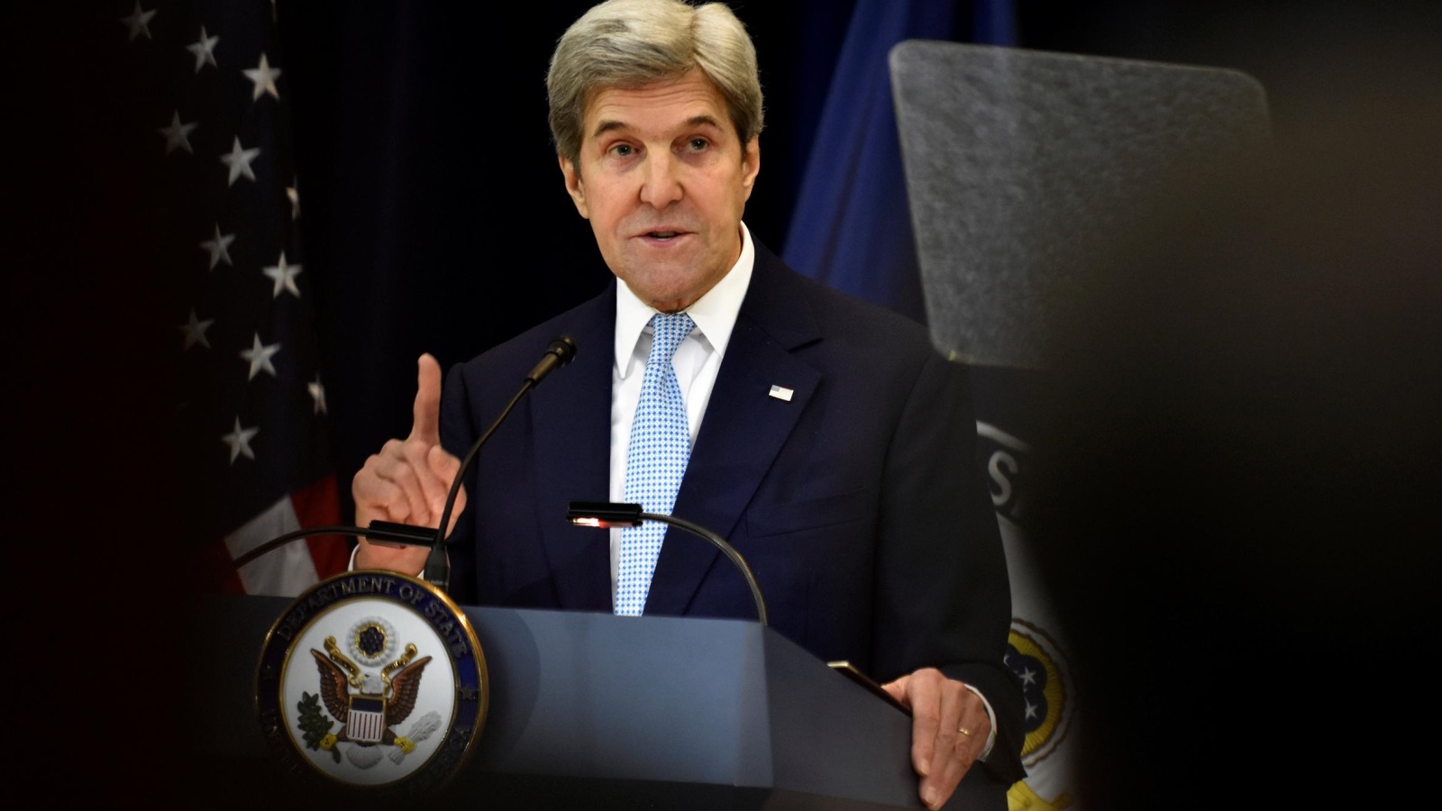 ‪‬ وزير الخارجية الأميركي جون كيري شدد على أن الاستيطان الإسرائيلي يقوض فرص السلام(رويترز)