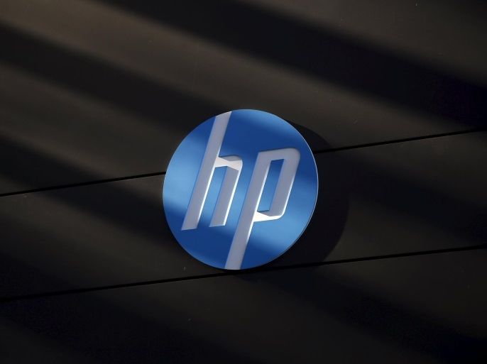 A Hewlett-Packard logo is seen at the company's Executive Briefing Center in Palo Alto, California in this January 16, 2013 file photo. Hewlett-Packard Co, which is splitting into two listed companies later this year, said on September 15, 2015, it expects to cut another 25,000 to 30,000 jobs in its enterprise business as the tech pioneer adjusts to falling demand. REUTERS/Stephen Lam/Files TPX IMAGES OF THE DAY