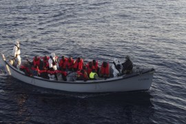 midan - Migrants are rescued by the Italian Navy in the Mediterranean Sea