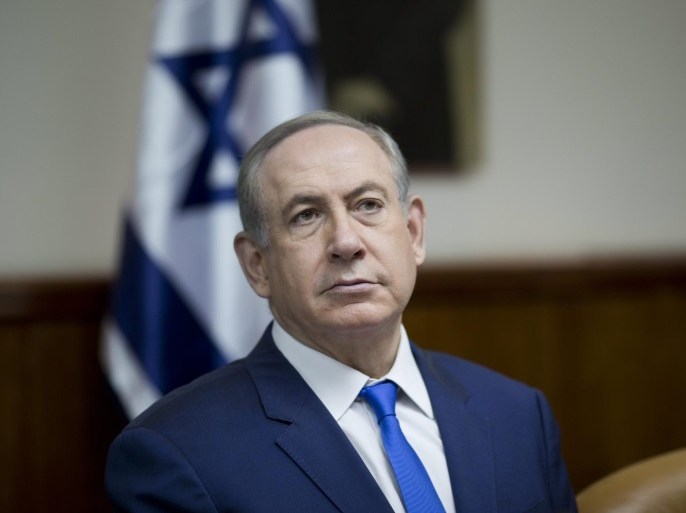 Israeli Prime Minister Benjamin Netanyahu attends the weekly cabinet meeting at his office in Jerusalem, Israel, 08 January 2017. Netanyahu is currently under investigation for corruption, in relation to allegations that he received gifts from business interests seeking mutual benefits.