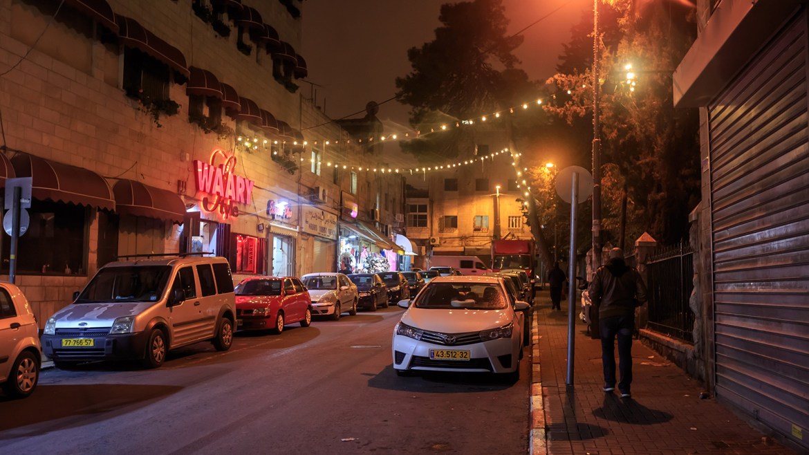 فلسطين-القدس- صورة لسوق شارع الزهراء. (تصوير:آية أمين-الجزيرة نت)