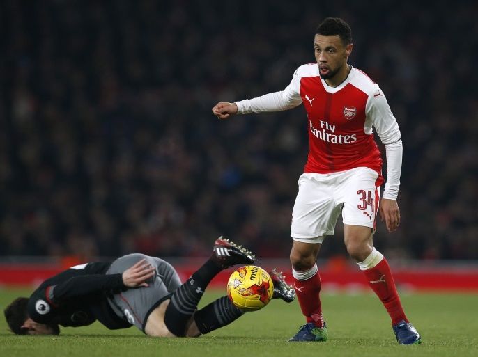 Britain Football Soccer - Arsenal v Southampton - EFL Cup Quarter Final - Emirates Stadium - 30/11/16 Arsenal's Francis Coquelin in action Action Images via Reuters / Andrew Couldridge Livepic EDITORIAL USE ONLY. No use with unauthorized audio, video, data, fixture lists, club/league logos or "live" services. Online in-match use limited to 45 images, no video emulation. No use in betting, games or single club/league/player publications. Please contact your account representative for further details.