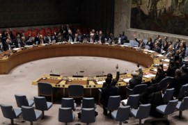 United Nations Security Council Members vote on a ceasefire in Syria at UN headquarters in New York, New York, USA, 31 December 2016. The UN endorsed the ceasefire agreement in Syria submitted by Russia and brokered with Turkey.