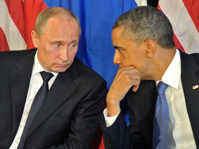 (FILE) - A file picture dated 18 June 2012 shows US President Barack Obama (R) talking with Russian President Vladimir Putin (L) during their meeting at Esperansa hotel prior G20 summit in Los Cabos, Mexico. The USA on 29 December 2016 have ordered Russian diplomats to leave the country within 72 hours, a sanction that is aimed to punish an alleged cyberhack into the 2016 US presidential elections. EPA/ALEXEI NIKOLSKY/RIA NOVOSTI/KREM *** Local Caption *** 51286835