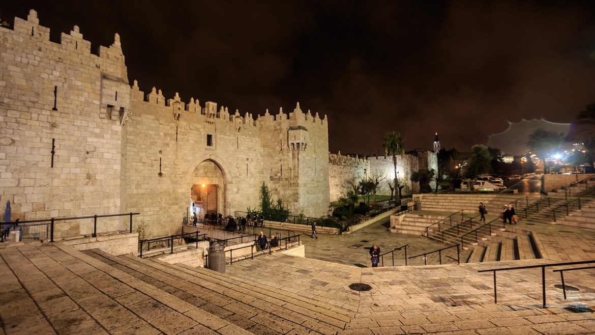 فلسطين-القدس- باب العمود أحد أكثر أبواب القدس حيوية. (تصوير:آية أمين-الجزيرة نت)