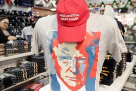 A t-shirt of US President-elect Donald Trump is displayed in a tourist shop in New York, New York, USA, 05 January 2017. Trump will be sworn in as the next President of the United States on 20 January 2017.